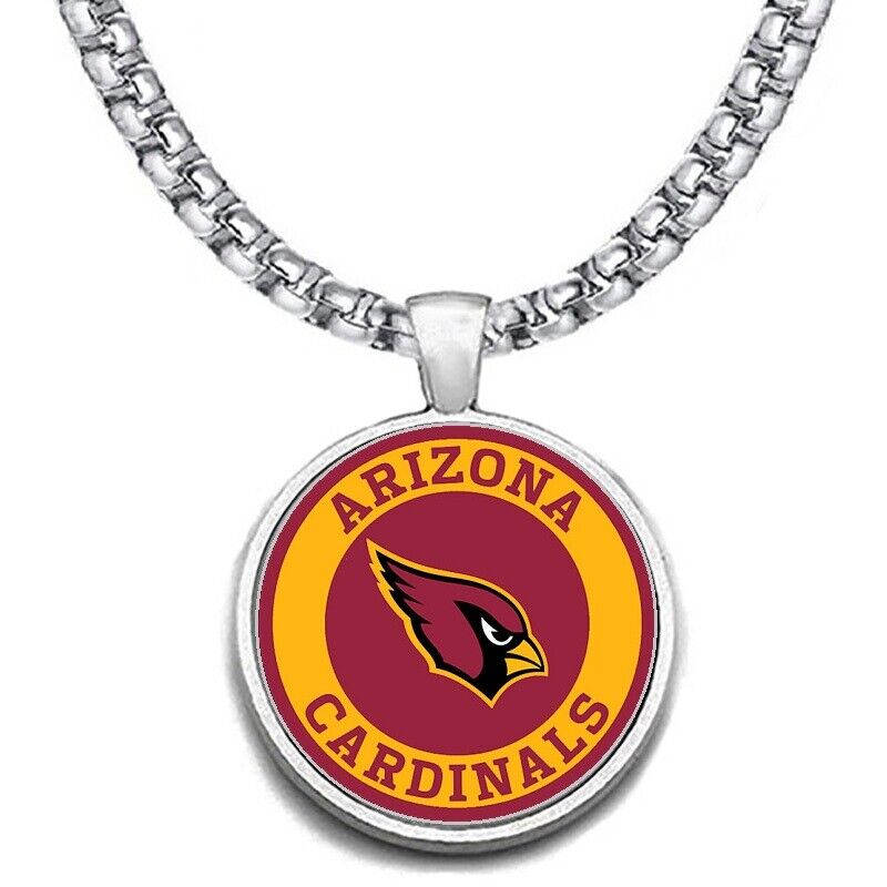 Large Arizona Cardinals Necklace Stainless Steel Chain Football Free Ship' D30