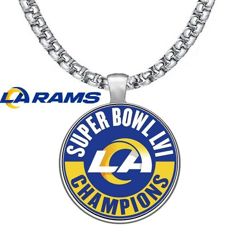 Spec. Super Bowl Large Los Angeles Rams 20" Necklace Chain Free Ship' D30