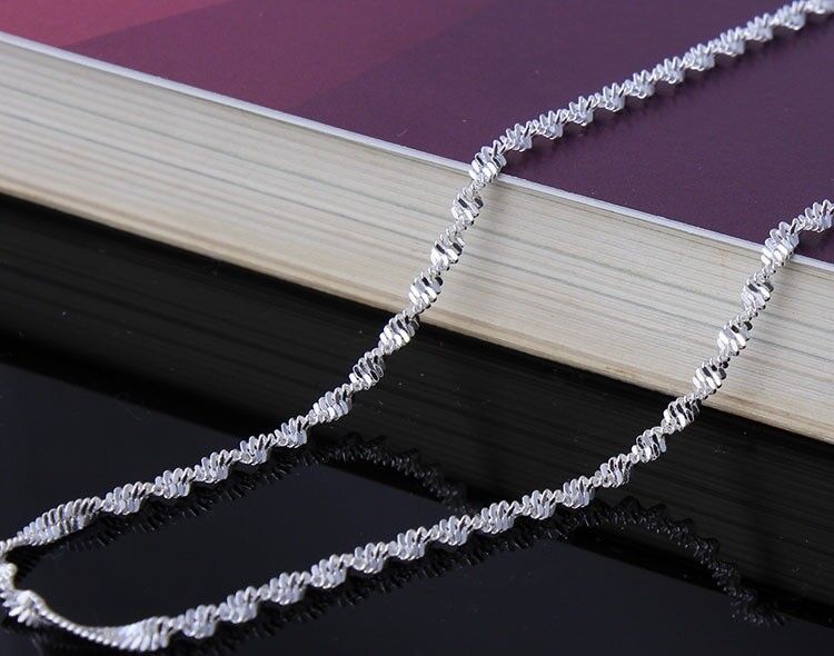925 Sterling Silver Women's 24" Inch Necklace Snake Link Chain w GiftPg