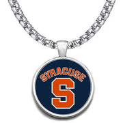 Large Syracuse Orange 24" Chain Stainless Steel Pendant Necklace Free Ship' D30