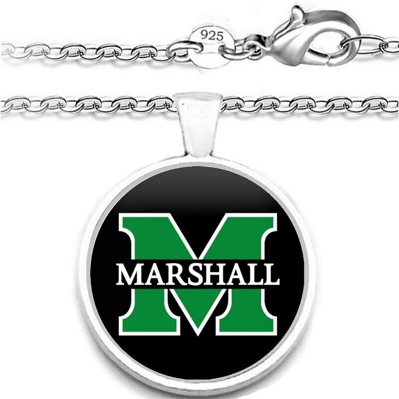 Marshall Thundering Herd Mens Women 925 Sterling Chain Necklace University A1
