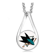 San Jose Sharks Womens 925 Silver Necklace With Pendant Hockey Gift D28