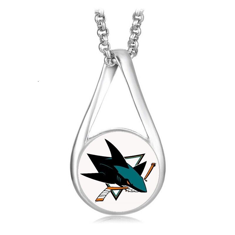 San Jose Sharks Womens 925 Silver Necklace With Pendant Hockey Gift D28
