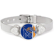 University Of Memphis Tigers Womens Adjust. Silver Bracelet Jewelry Gift D26