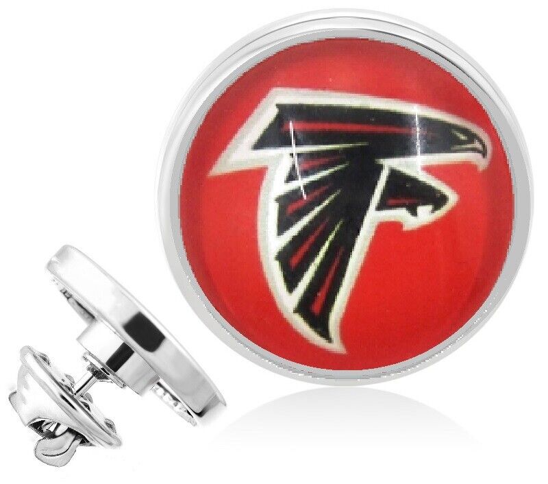 Atlanta Falcons Silver Pin Lapel Broach Football Team Gift W Gift Pkg D23