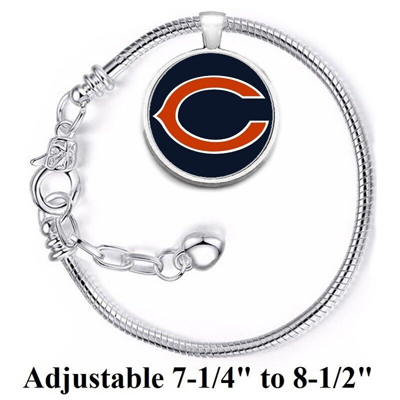 Chicago Bears Silver Womens Link Bracelet W Gift Pkg D10