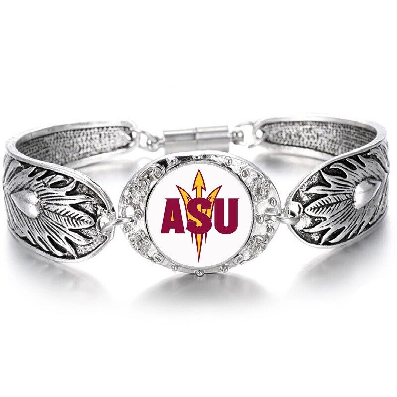 Arizona State Sun Devils Womens Sterling Silver Bracelet Jewelry Gift D3