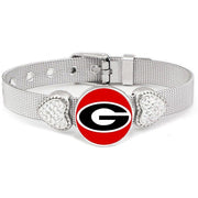 Special University Of Georgia Bulldogs Womens Silver Bracelet Jewelry Gift D26