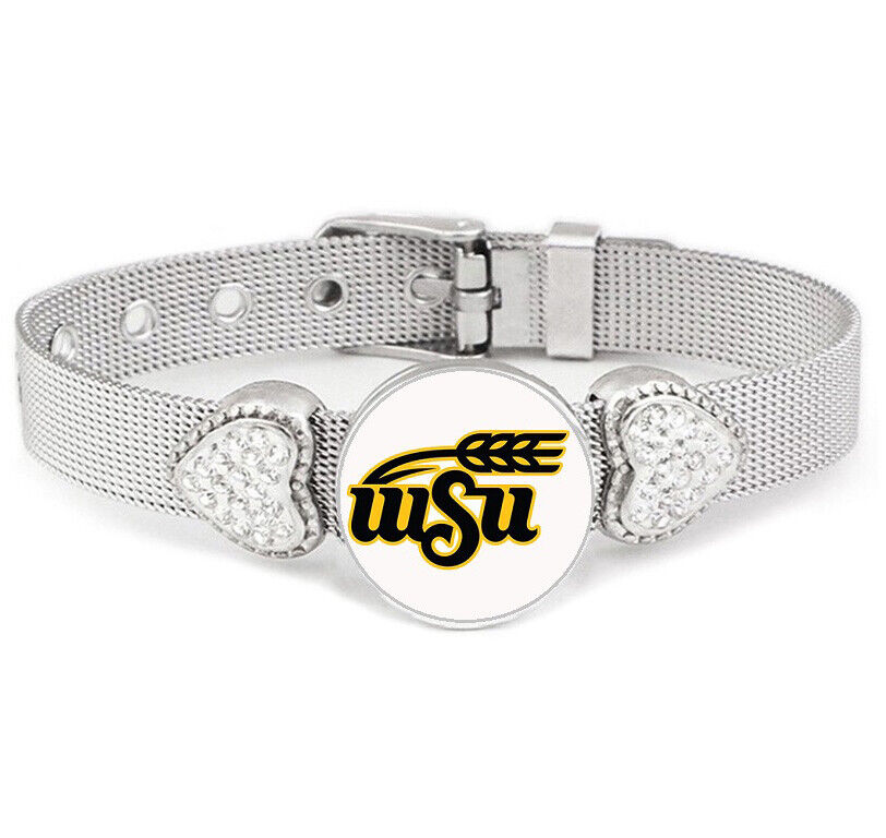 Wichita State University Womens Adjust. Silver Bracelet Jewelry Gift D26