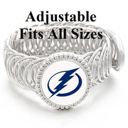 Tampa Bay Lightning Mens Women'S Silver Link Adjustable Bracelet Gift D11