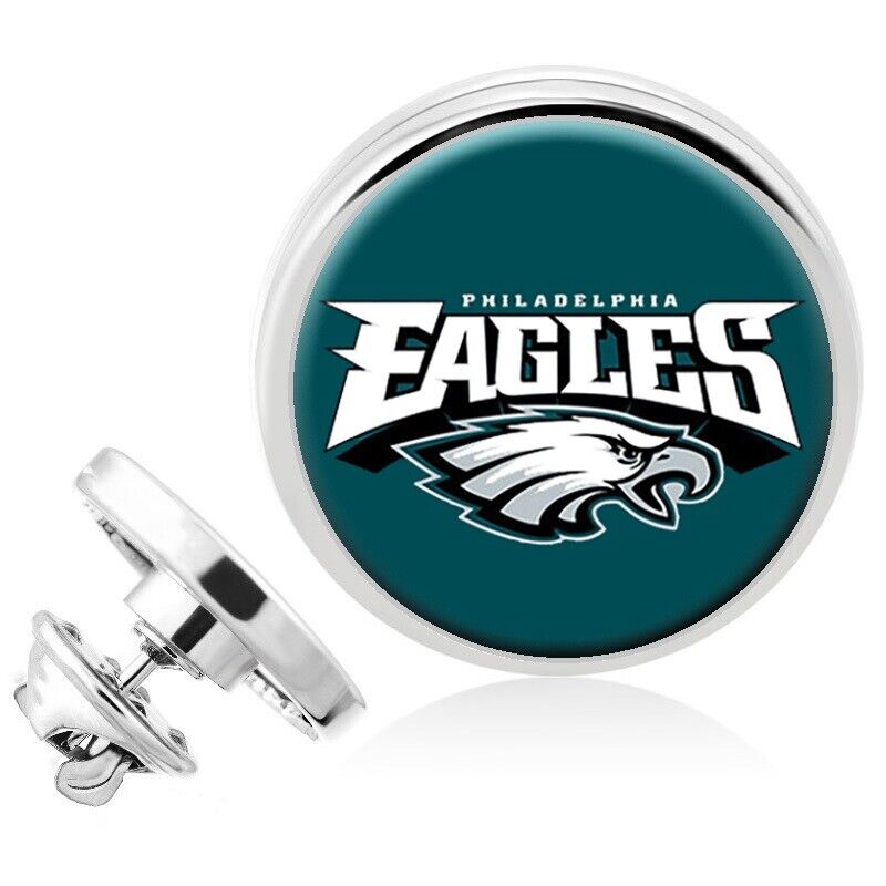 Philadelphia Eagles Silver Pin Lapel Broach Football Team Gift W Gift Pkg D23