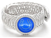 Indianapolis Colts Football Sterling Silver Mens Womens Wrap Bracelet + Gift D11