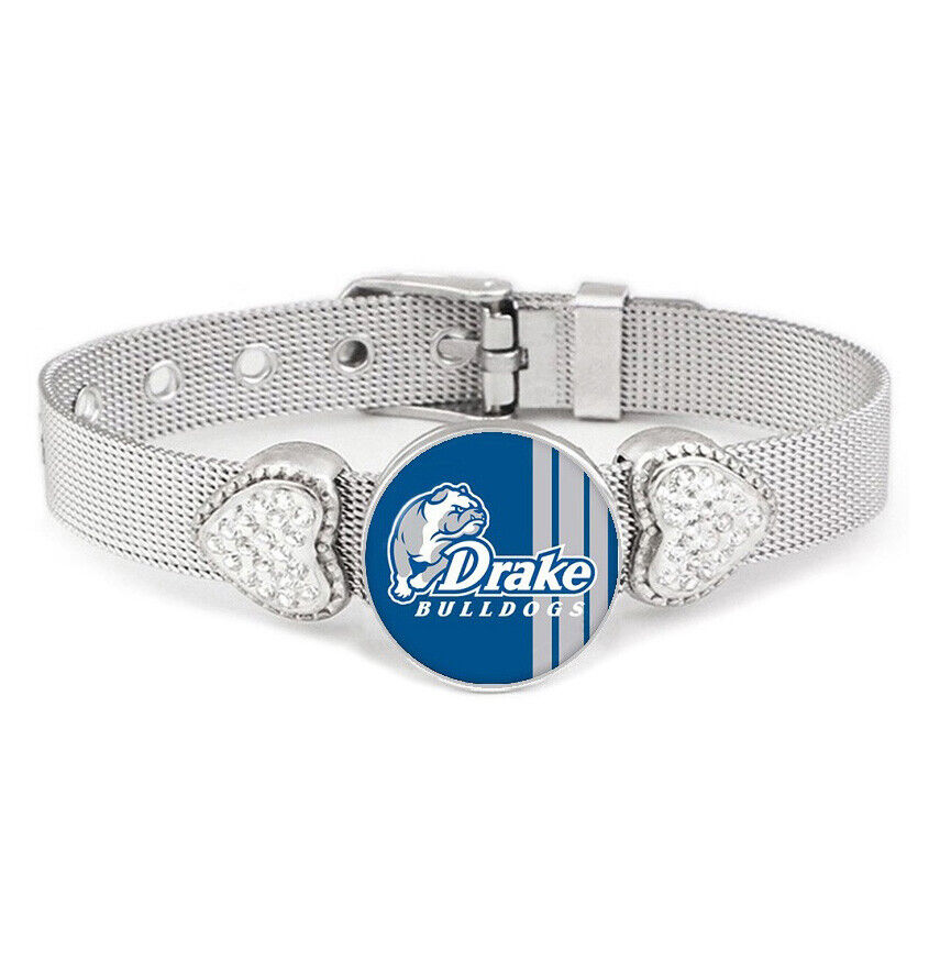 Drake University Womens Adjustable Silver Bracelet Jewelry Gift D26