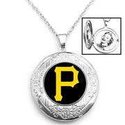 Pittsburgh Pirates Womens 925 Silver Link Chain Necklace And Photo Locket D16