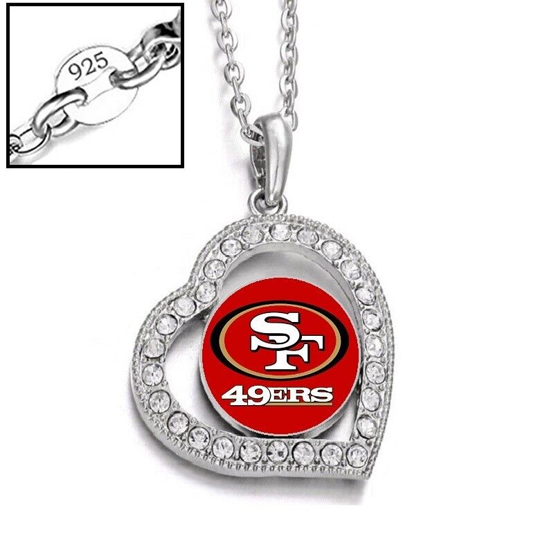 San Francisco 49Ers Womens 925 Sterling Silver Link Chain Necklace D19