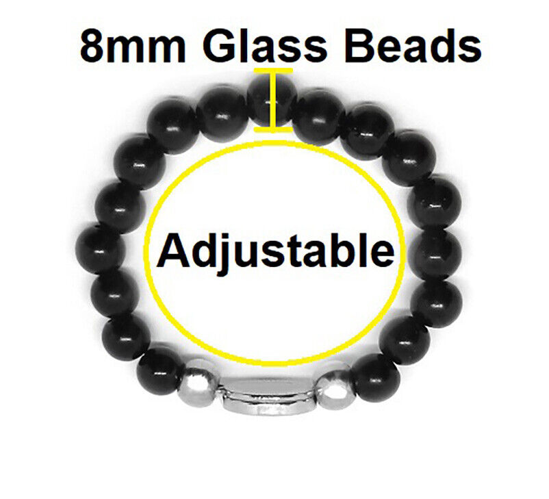 AU Auburn Tigers Womens Mens Black Bead Chain Bracelet Gift D1