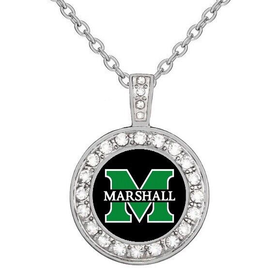 Marshall University Thundering Herd 925 Sterling Silver Necklace Colleg Gift D18