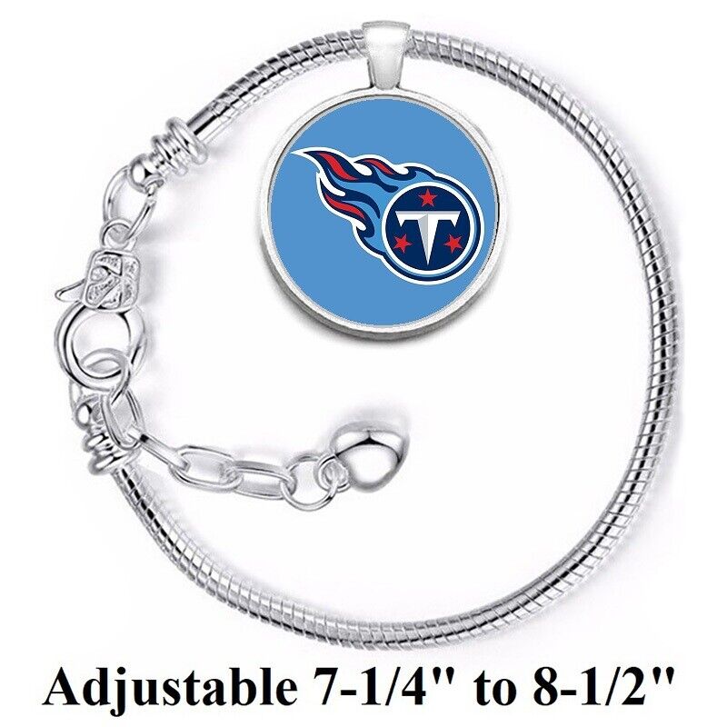 Tennessee Titans Silver Women'S Link Bracelet W Gift Pkg D10