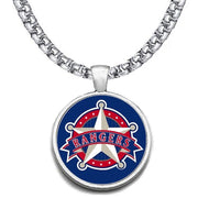 Large Texas Rangers 24" Chain Stainless Steel Pendant Necklace Free Ship' D30