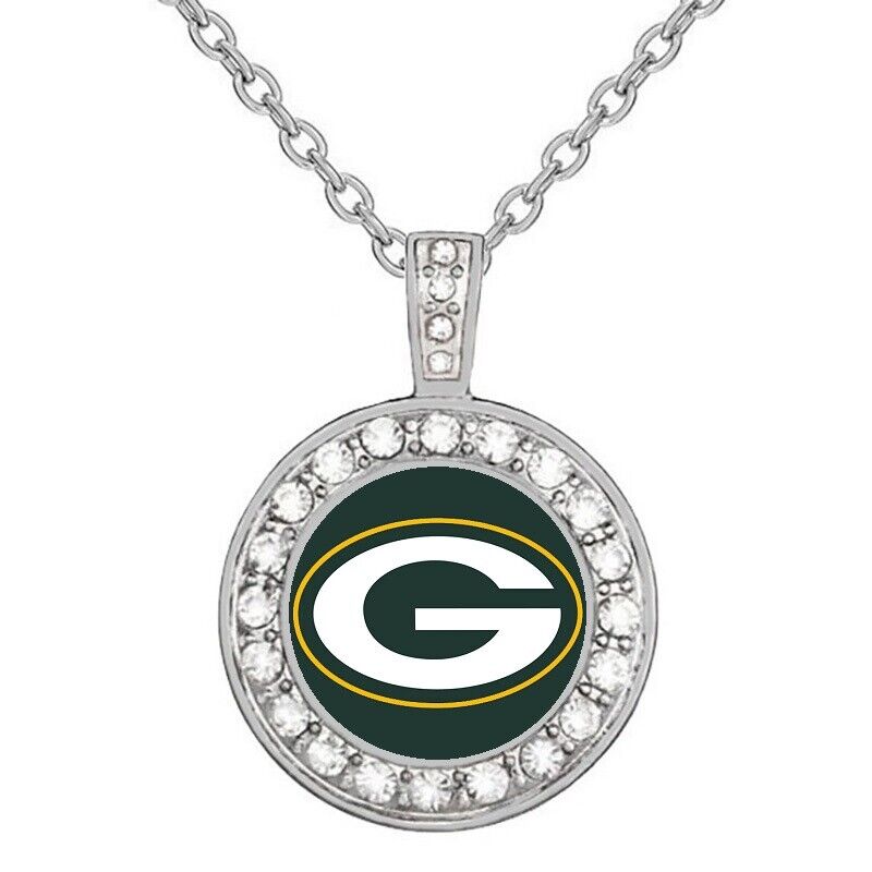 Green Bay Packers Elegant Women'S 925 Sterling Silver Necklace Football D18