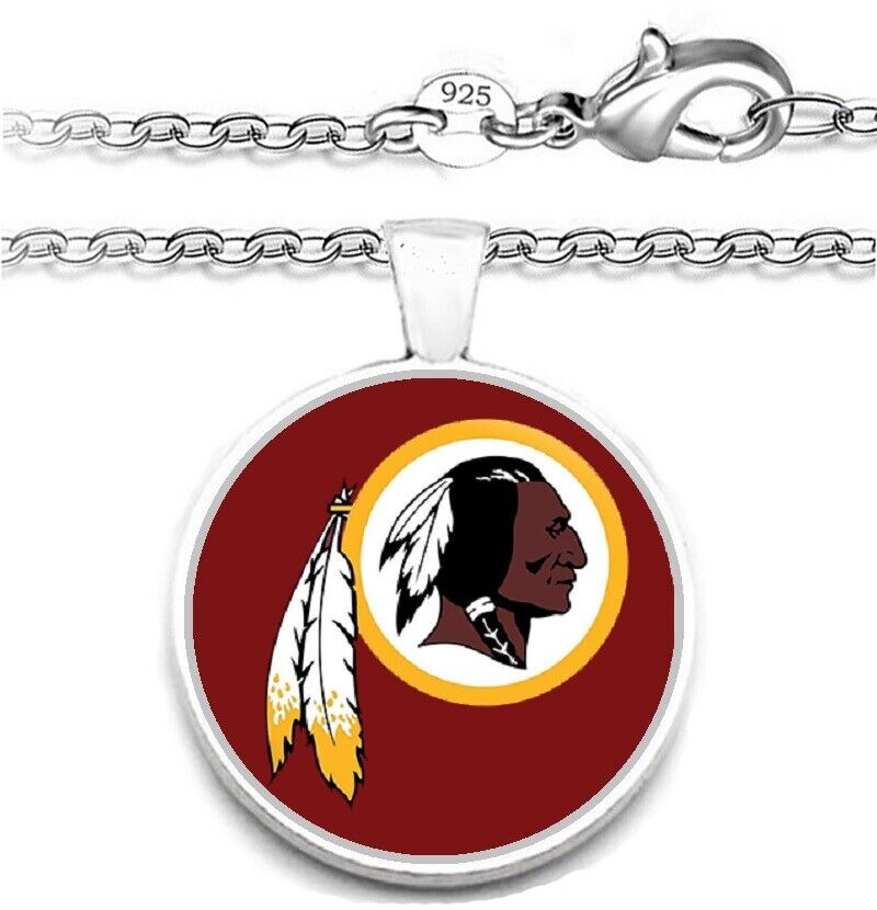Washington Redskins Mens Womens 925 Silver Link Chain Necklace With Pendant A1