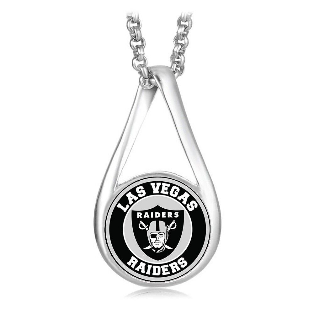 New Las Vegas Raiders Sterling Silver Link Chain Necklace With Pendant D28