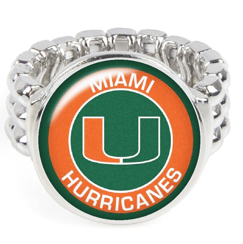 University Of Miami Hurricanes Gift Mens Womens State College Ring Fits All D2