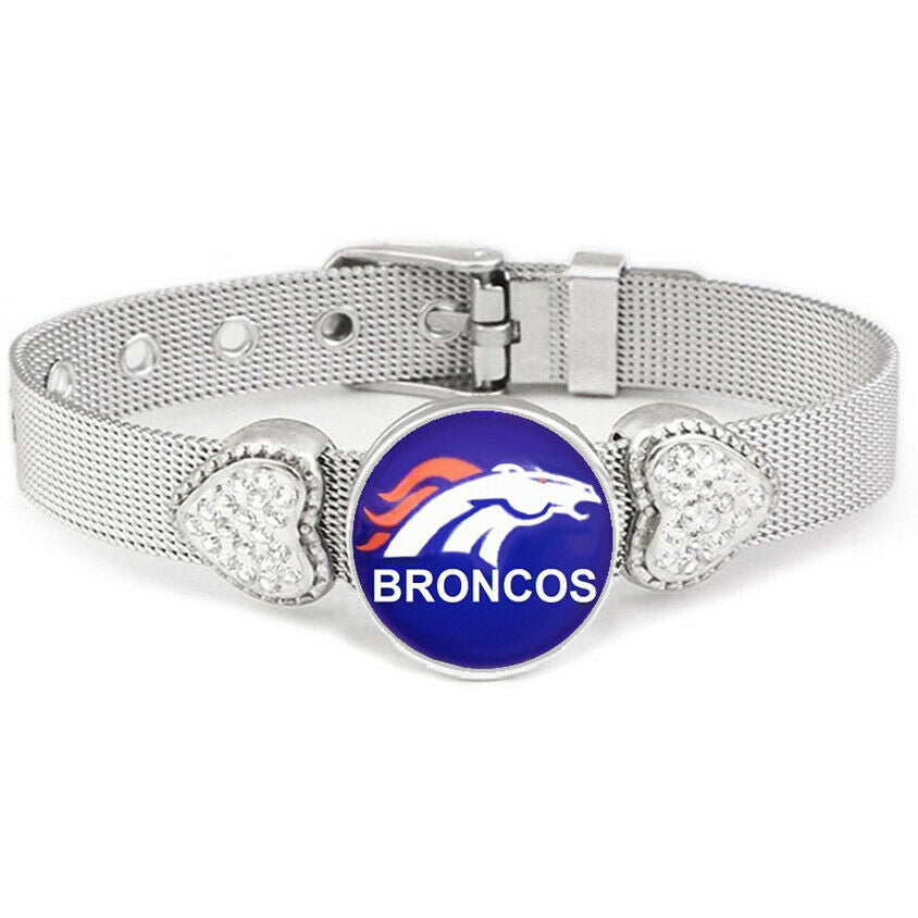 Soecial Denver Broncos Women'S Adjustable Silver Band Bracelet Jewelry Gift D26