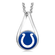 Indianapolis Colts Womens Sterling Silver Link Chain Necklace With Pendant D28