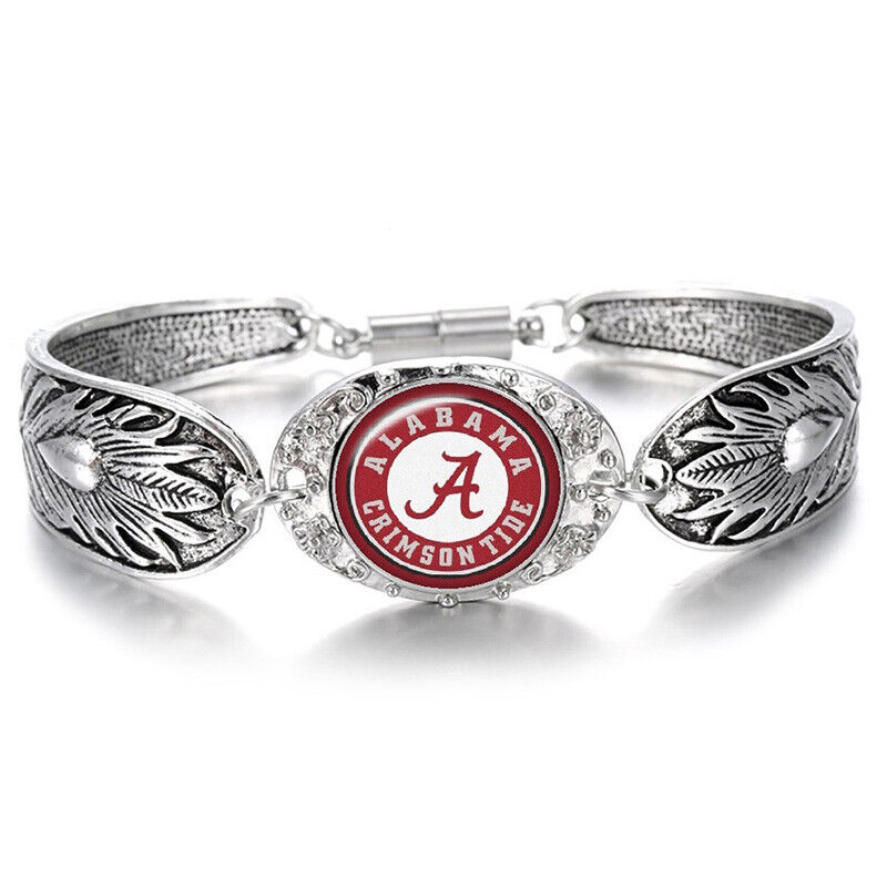 University Alabama Crimson Tide Womens Elegant Silver Bracelet Jewelry Gift D3
