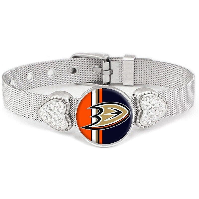 Special Anaheim Ducks Womens Adjustable Silver Bracelet Jewelry W Gift Pkg D26