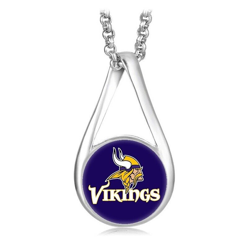 Minnesota Vikings Womens Sterling Silver Link Chain Necklace With Pendant D28