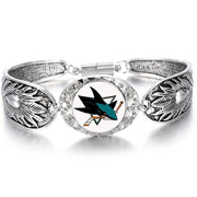 San Jose Sharks Hockey Fan Women'S Sterling Silver Bracelet Jewelry Gift D3