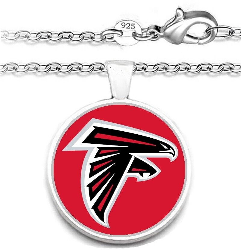 Atlanta Falcons Mens Womens 925 Silver Link Chain Necklace With Pendant A1