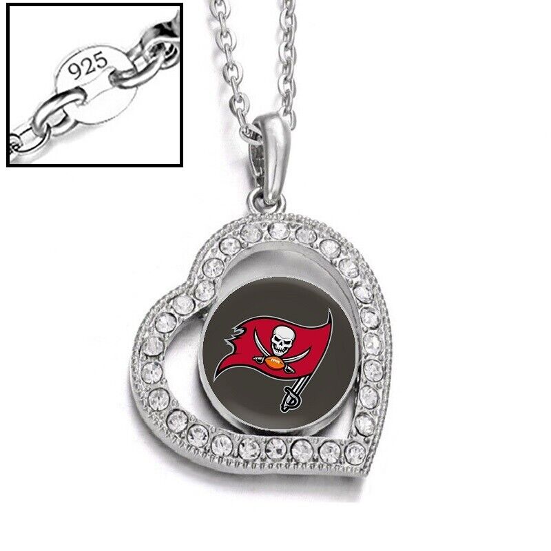Tampa Bay Buccaneers Womens 925 Sterling Silver Link Chain Necklace D19