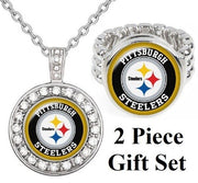Spec Pittsburgh Steelers Gift Set 925 Sterling Silver Necklace With Ring D18D2