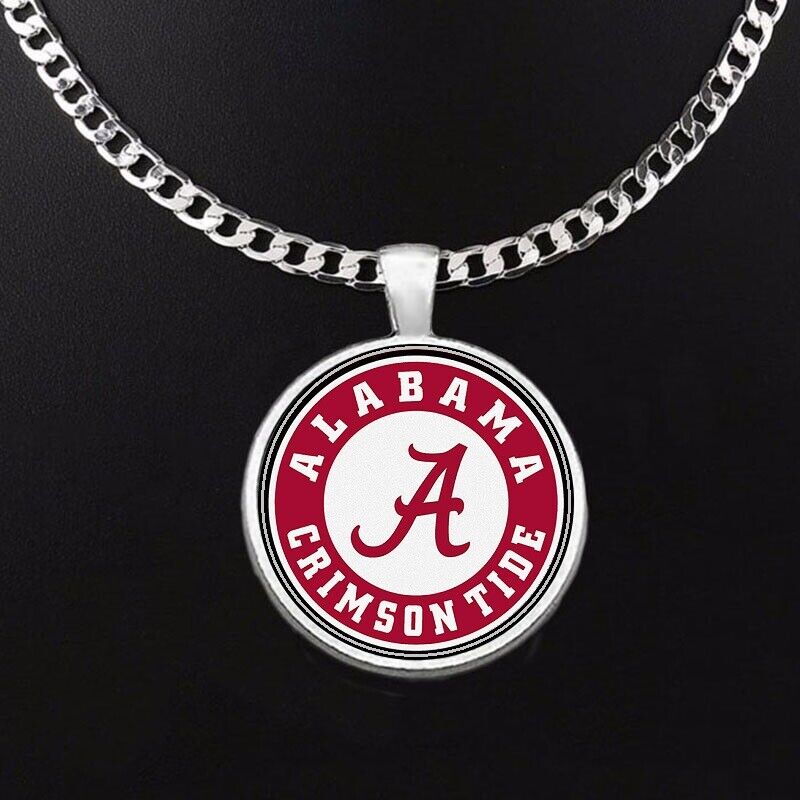 Alabama Crimson Tide Mens Womens 24" Stainless Steel Chain Pendant Necklace D5