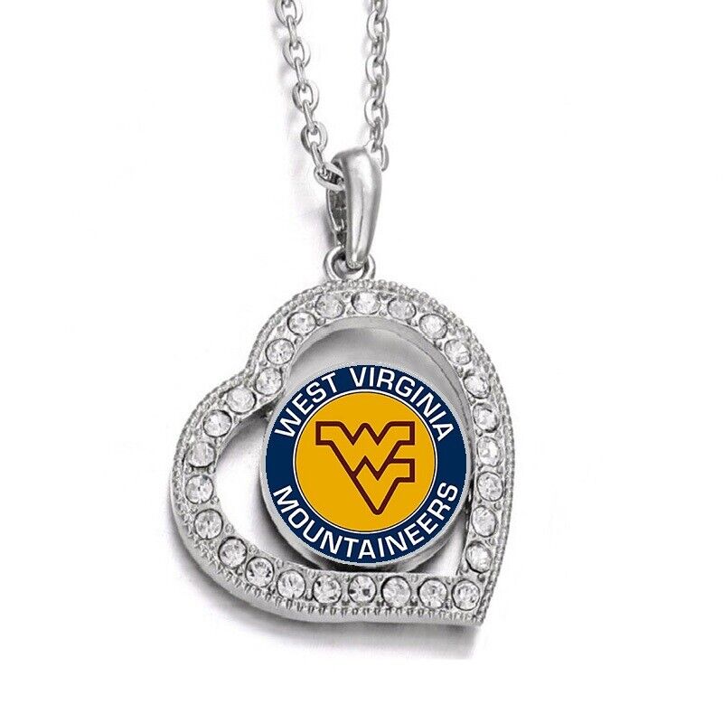West Virginia Wvu Mountaineers Womens Sterling Silver Necklace And Pendant D19