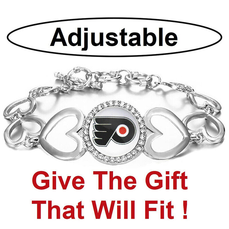 Philadelphia Flyers Hockey Team Womens Silver Bracelet W Gift Pkg D27