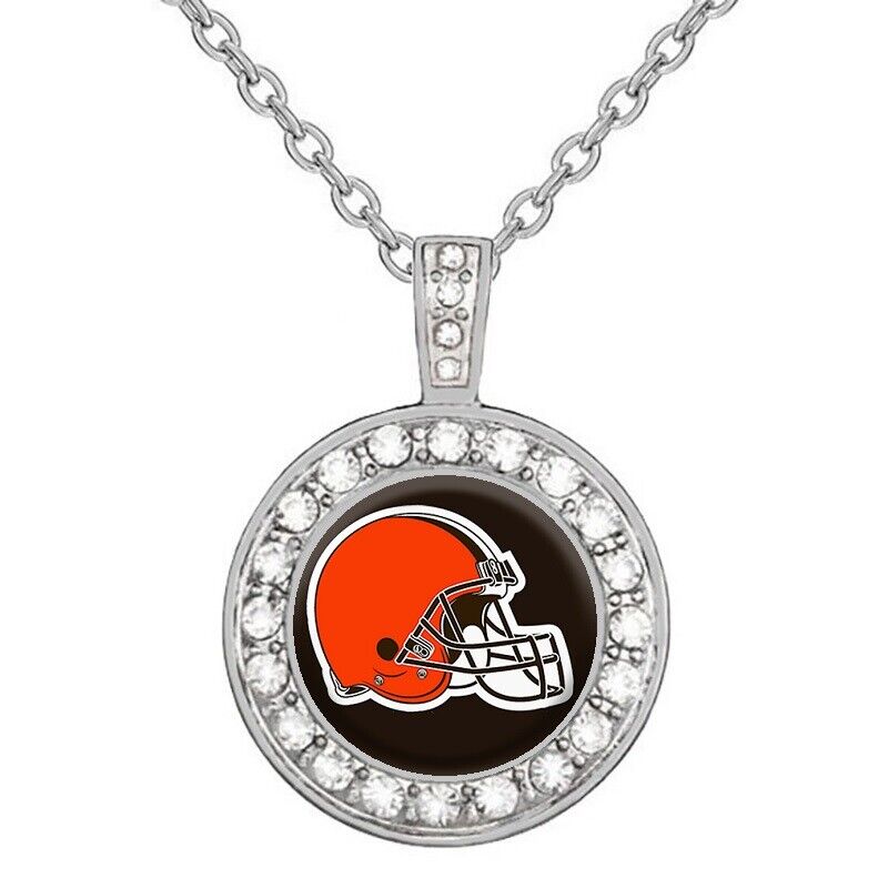 Cleveland Browns Elegant Women'S 925 Sterling Silver Necklace Football Gift D18