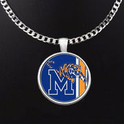 Large Memphis Tigers Mens Womens 24" Stainless Steel Chain Pendant Necklace D5