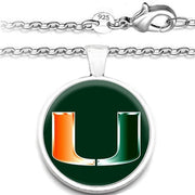 Miami Hurricanes Mens Womens 925 Sterling Chain Necklace W Gift Pkg A1