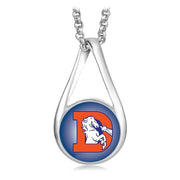 Special Denver Broncos Women'S Sterling Silver Link Necklace With Pendant D28