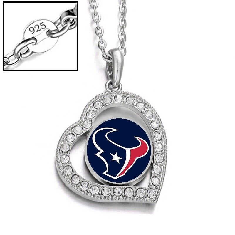 Houston Texans Womens 925 Sterling Silver Link Chain Necklace D19