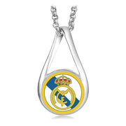 Real Madrid Soccer Womens Sterling Silver Link Chain Necklace With Pendant D28