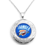 Oklahoma City Thunder Okc Womens 925 Silver 20" Link Chain Necklace, Locket D16