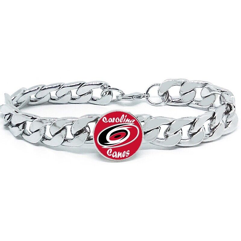 Carolina Hurricanes Canes Gift Men'S Women'S Stainless Steel Bracelet Giftpkg D4