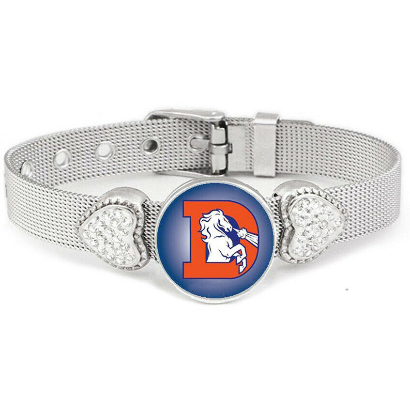 Special Denver Broncos Women'S Adjustable Silver Bracelet Jewelry Gift D26
