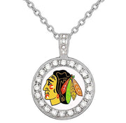 Chicago Blackhawks Womens 925 Sterling Silver Necklace With Pendant Gift Pkg D18