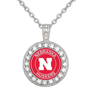 Nebraska Cornhuskers Womens 925 Sterling Silver Necklace Football Gift D18